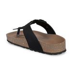 Black Men's casual slip-on closure sandal