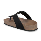 Black Men's casual slip-on closure sandal