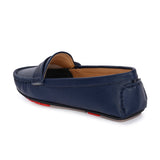 Navy Blue Slip-On Women Loafers