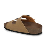 Men's casual flat heel buckle strap sandal