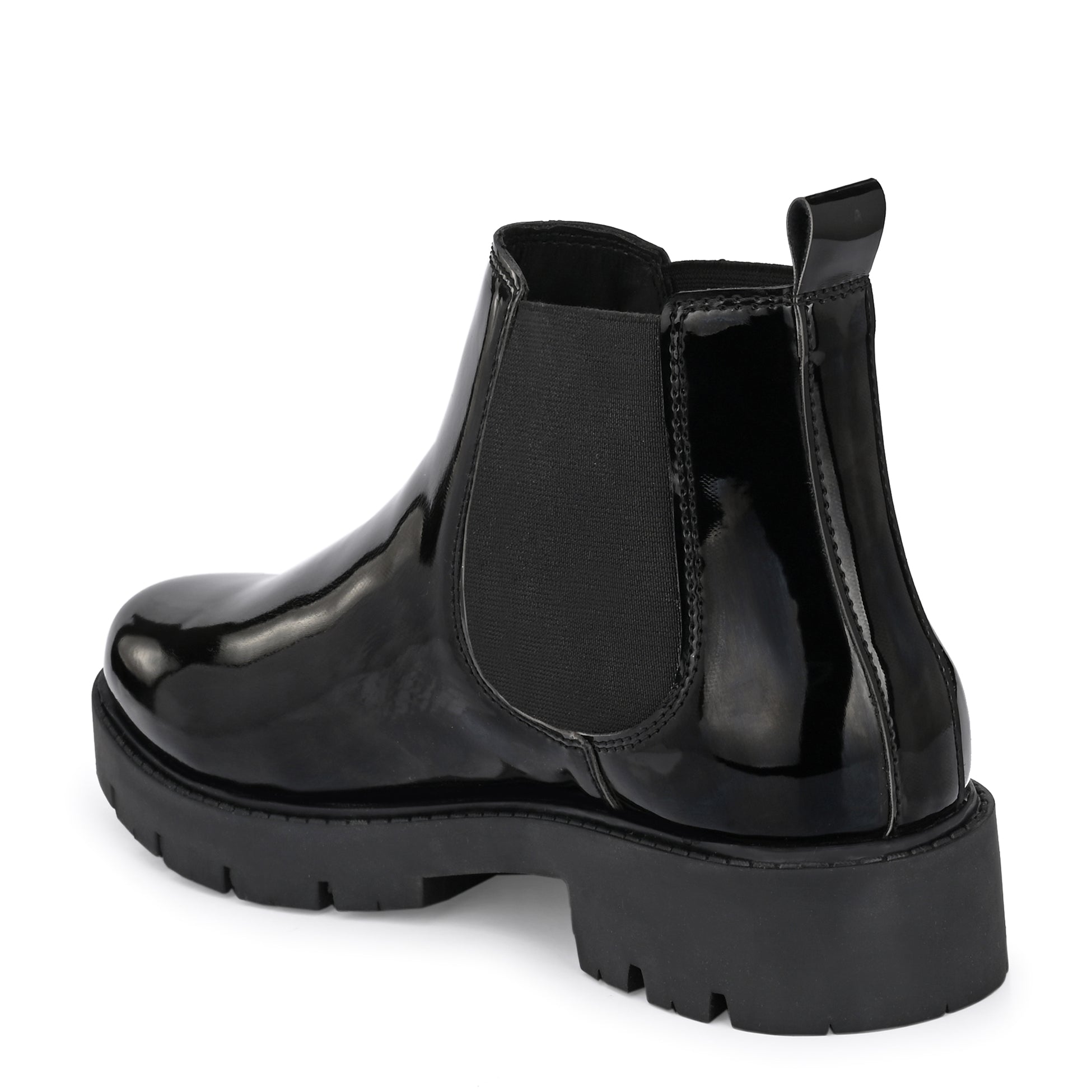 Matte Black Block Heel Boots