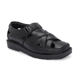 Men Shoe-Style Faux Leather Casual Slip On Sandals