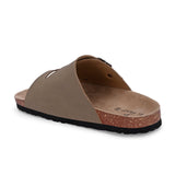 Men's casual sandals with slip-on style and buckle strap