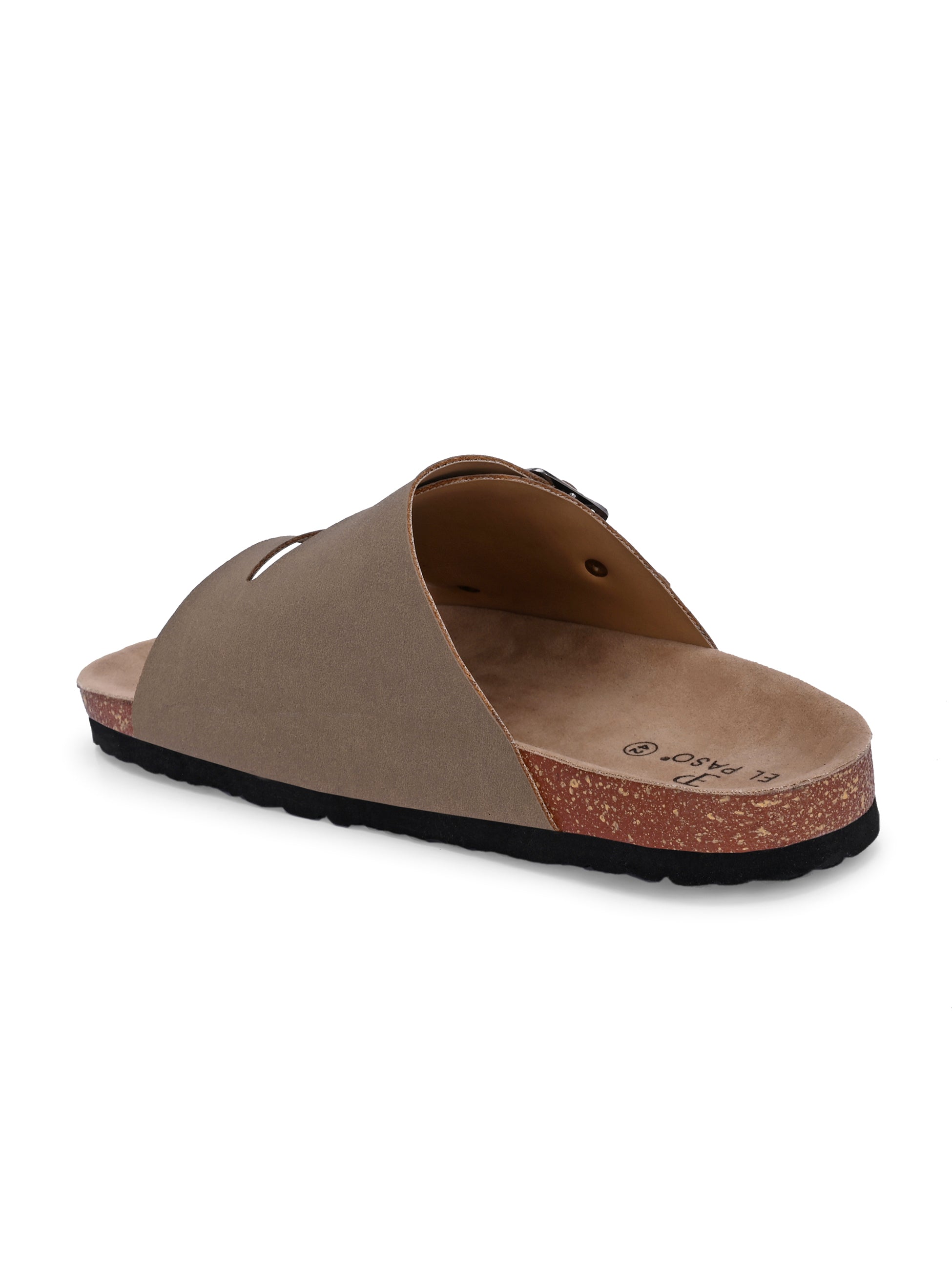 Men's casual sandals with slip-on style and buckle strap