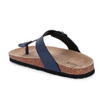 Blue Men's casual slip-on footbed sandal