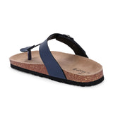 Blue Men's casual slip-on footbed sandal