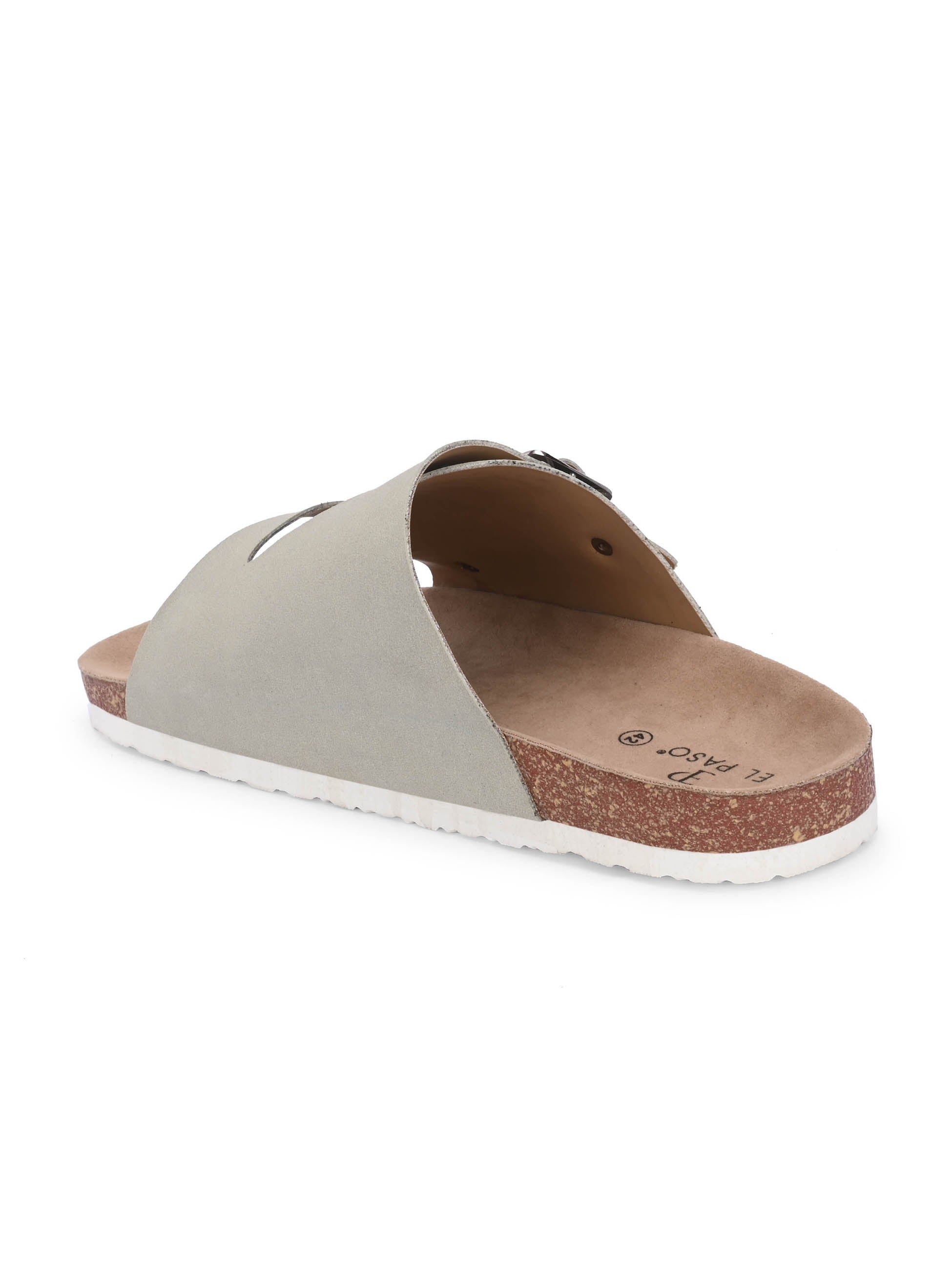 Men's casual sandals with slip-on style and buckle strap