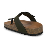 Olive Men's casual slip-on closure sandal