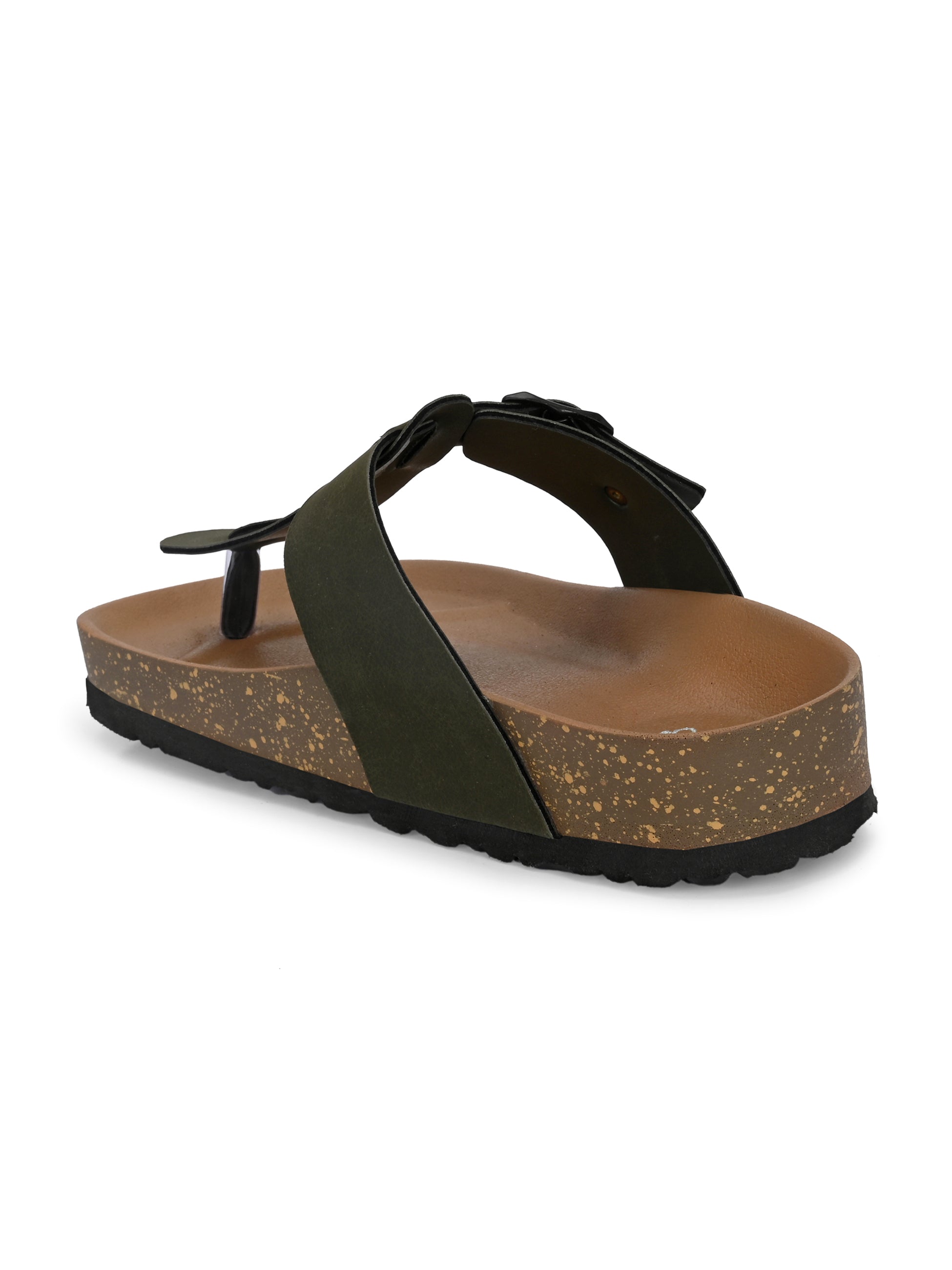 Olive Men's casual slip-on closure sandal