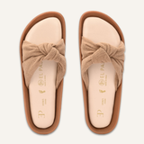 Open Toe Flats With Bow For Women