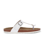 White Men's casual slip-on footbed sandal