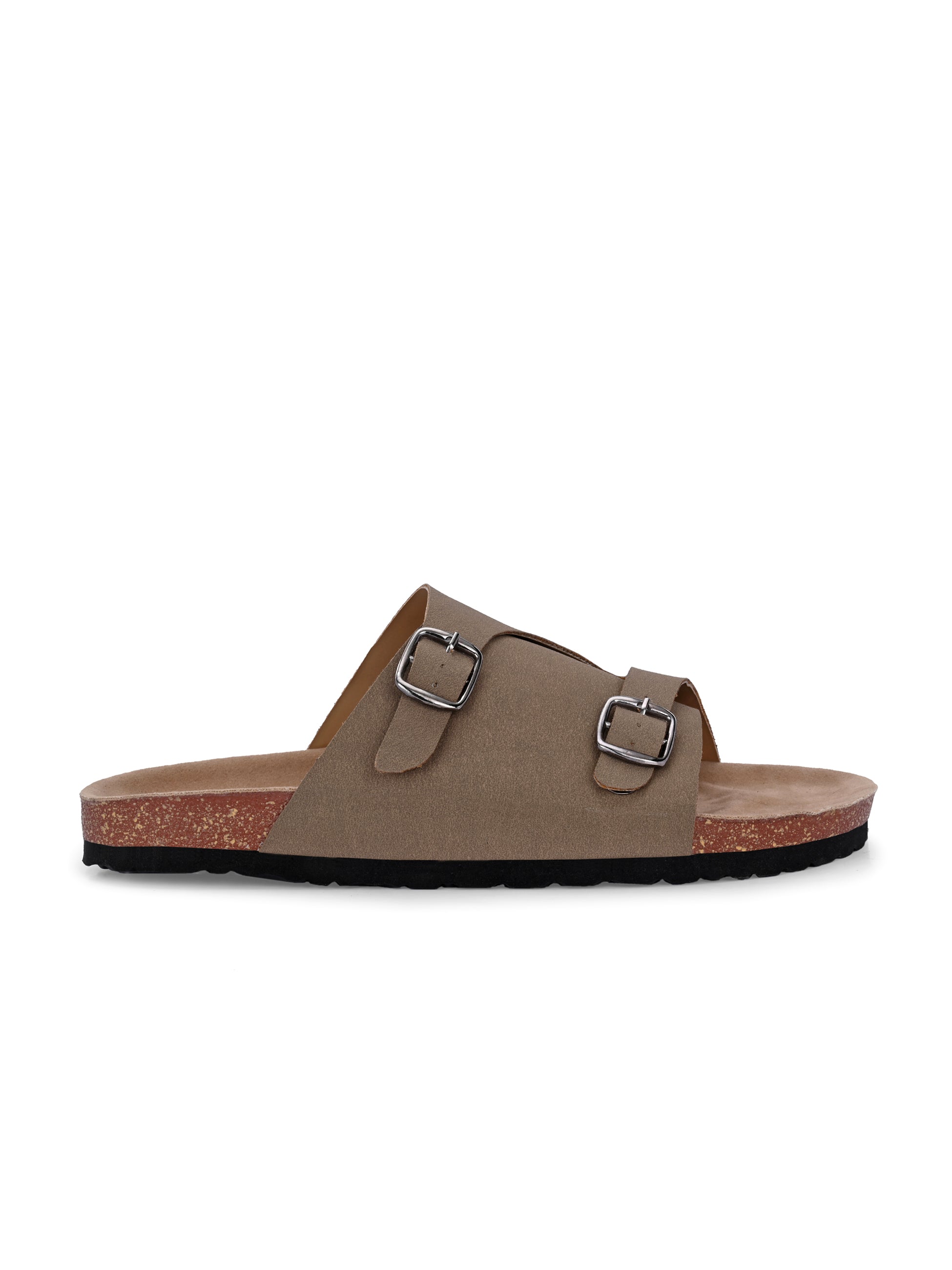 Men's casual sandals with slip-on style and buckle strap