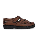 Men Shoe-Style Faux Leather Casual Slip On Sandals