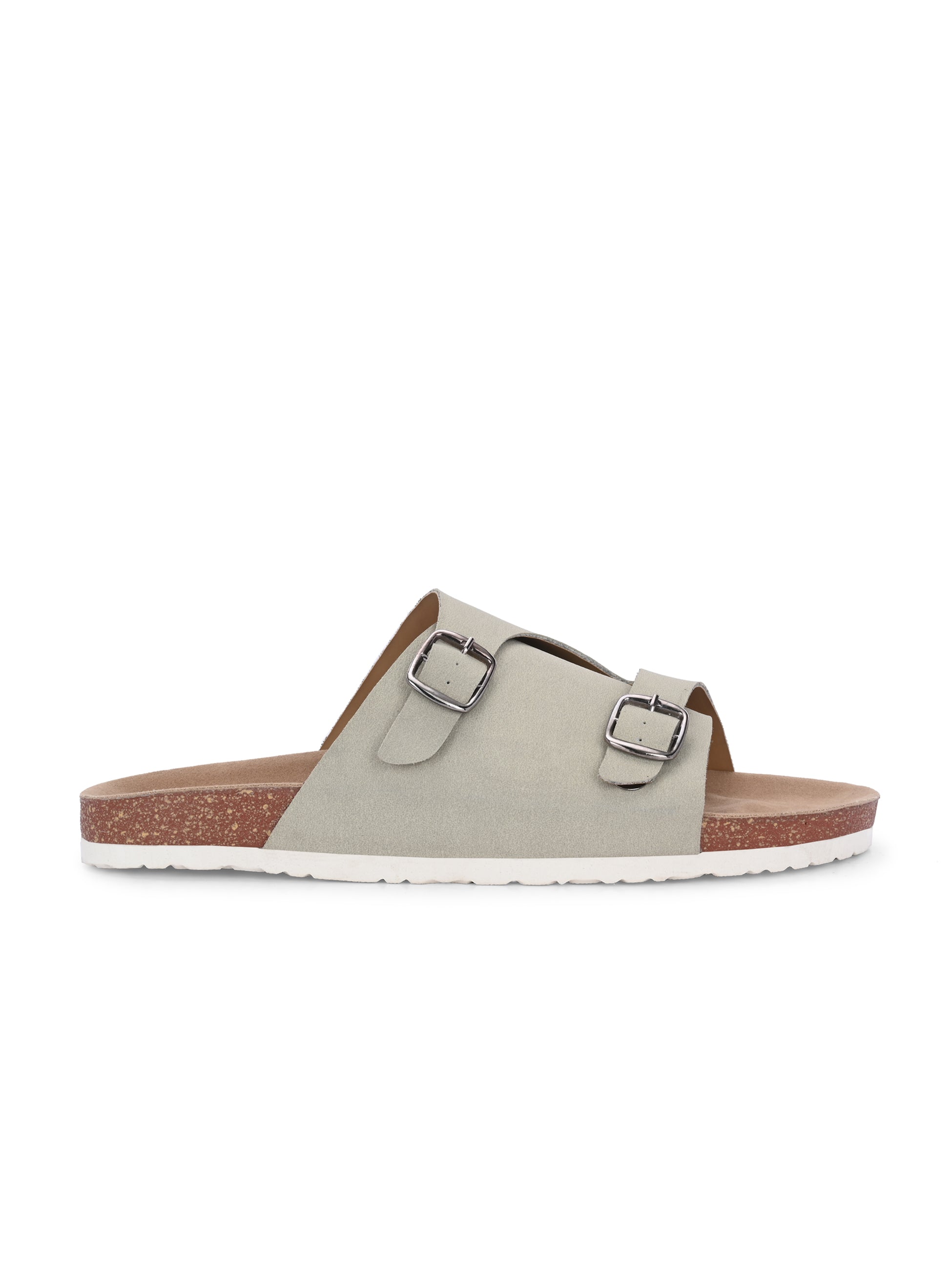 Men's casual sandals with slip-on style and buckle strap