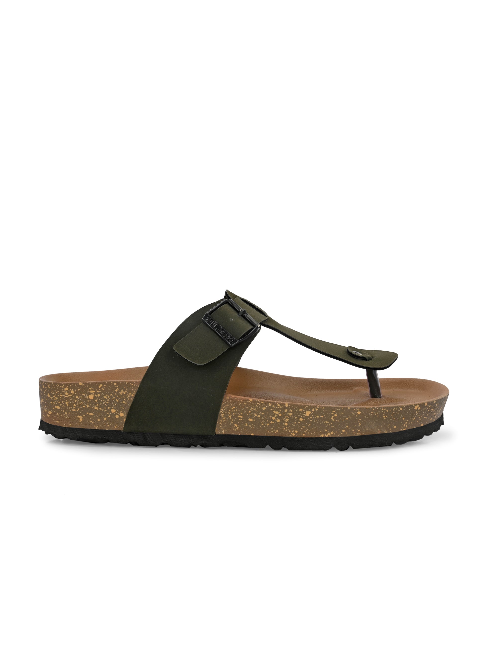 Olive Men's casual slip-on closure sandal