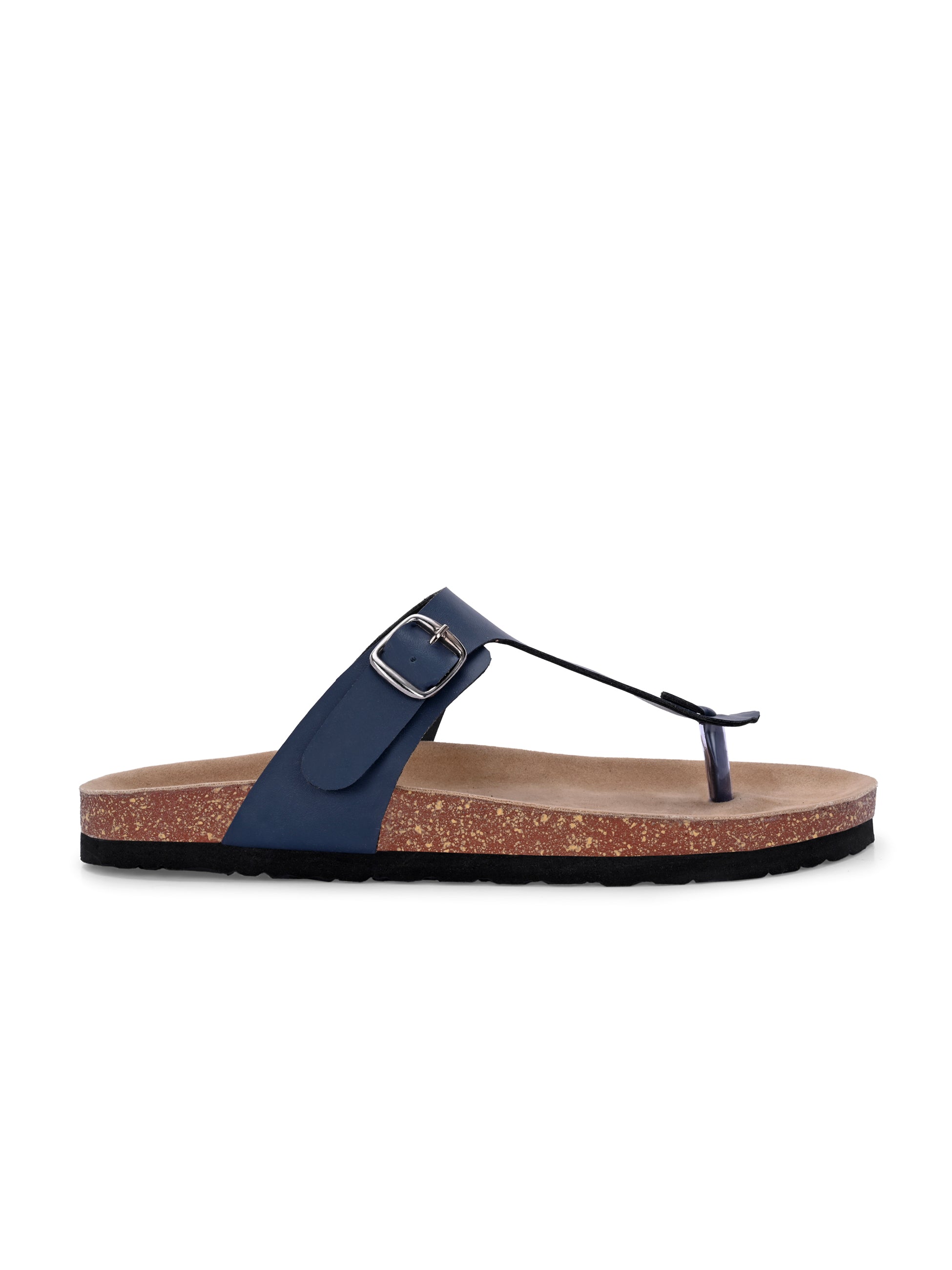 Blue Men's casual slip-on footbed sandal