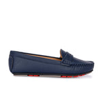 Navy Blue Slip-On Women Loafers