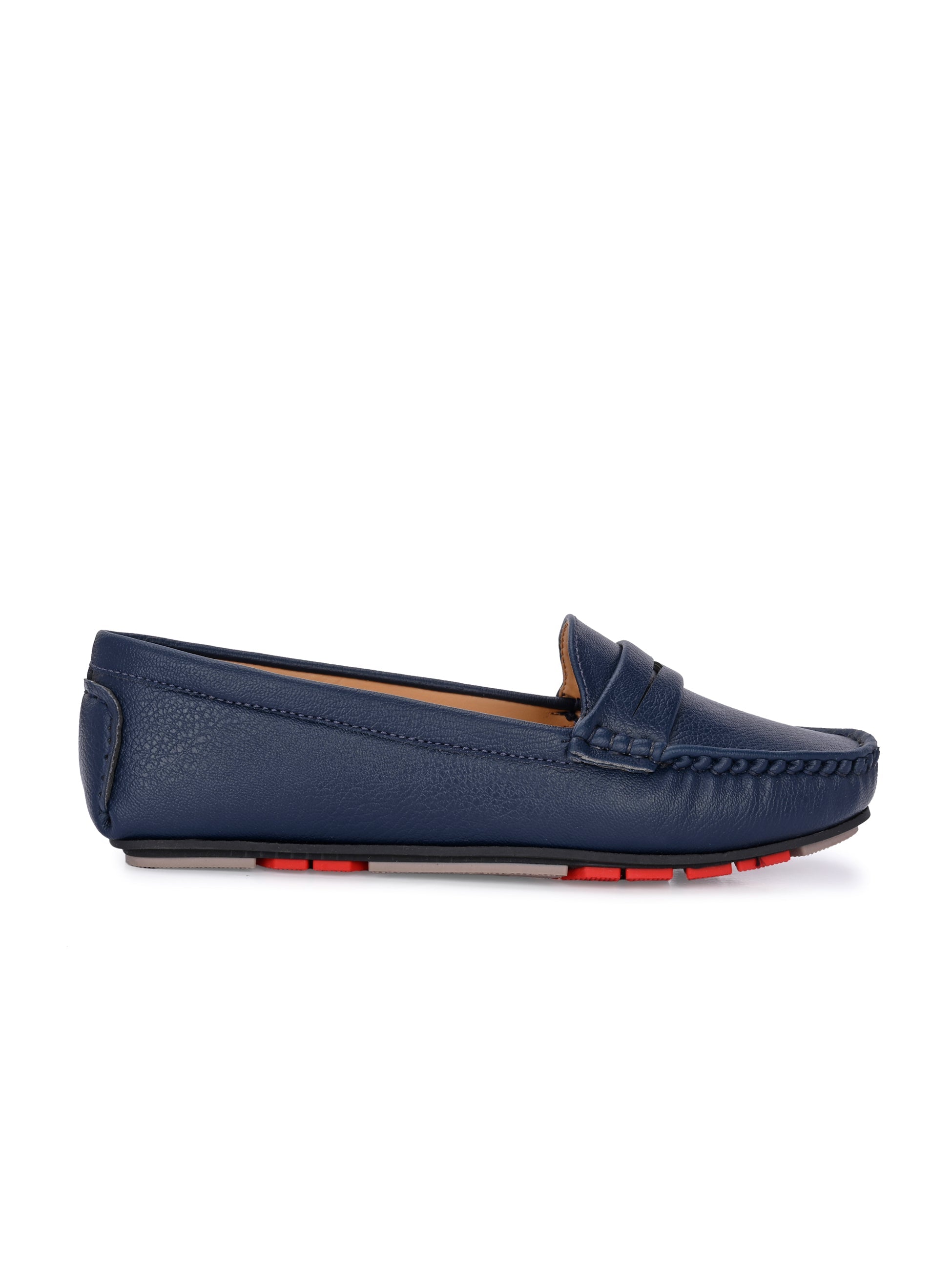 Navy Blue Slip-On Women Loafers