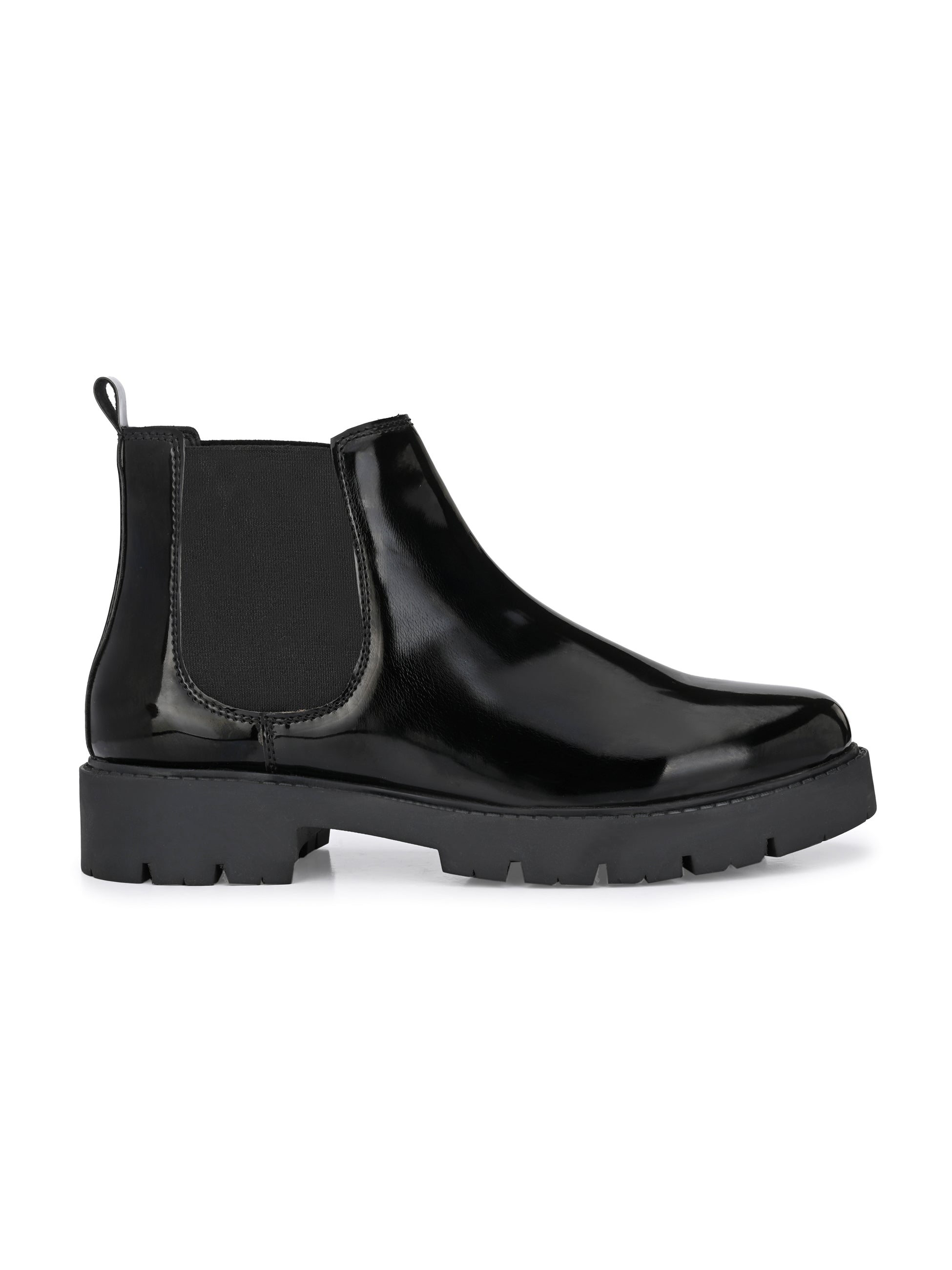 Matte Black Block Heel Boots