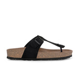 Black Men's casual slip-on closure sandal