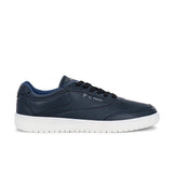 Navy Blue colour Men's casual lace-up sneakers with navy blue laces.