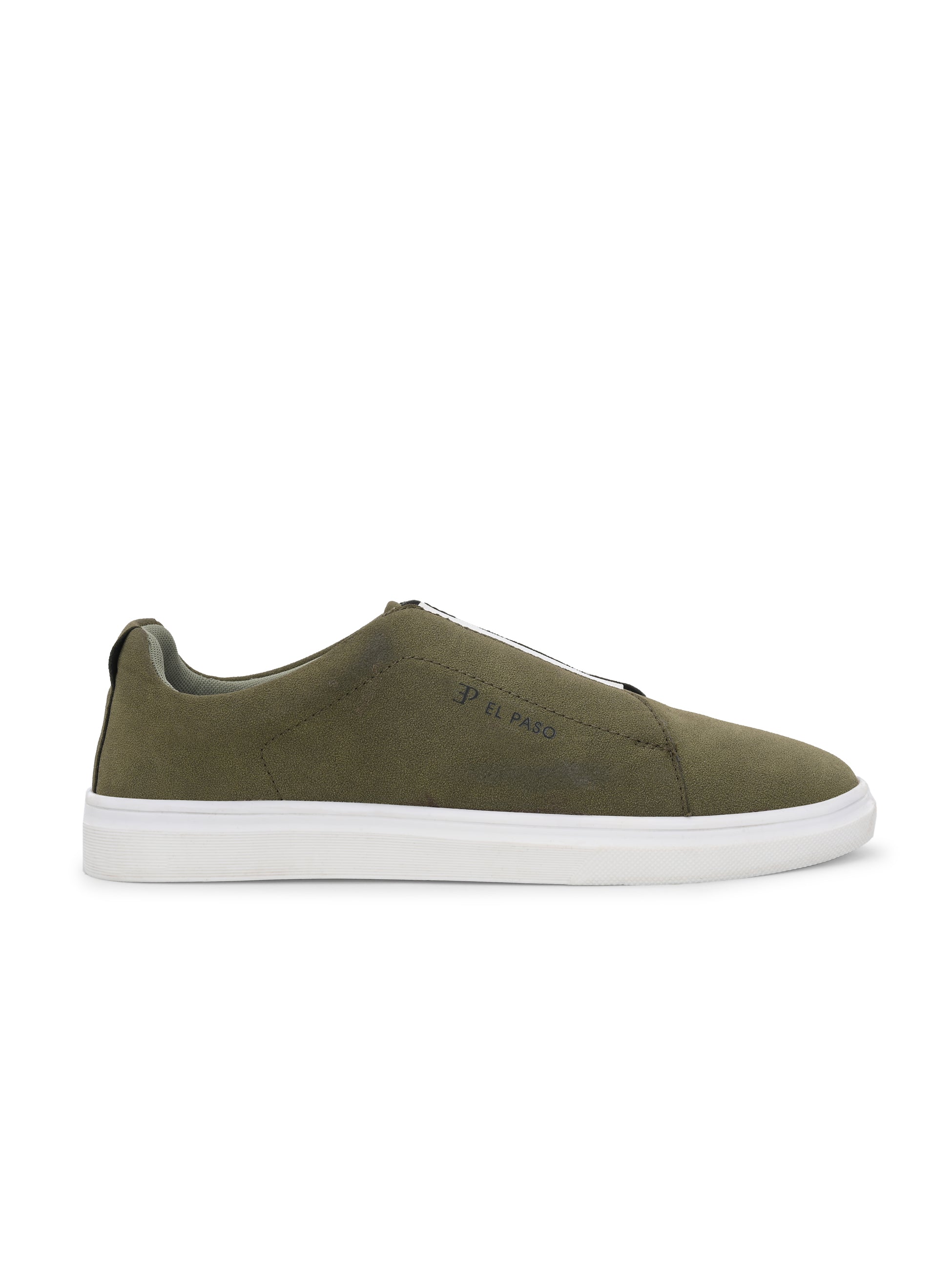 Olive colour Men's casual slip-on sneakers