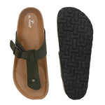 Olive Men's casual slip-on closure sandal