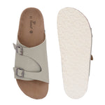 Men's casual sandals with slip-on style and buckle strap