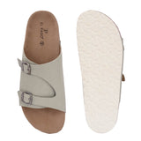 Men's casual sandals with slip-on style and buckle strap