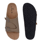 Men's casual sandals with slip-on style and buckle strap