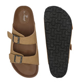 Men's casual flat heel buckle strap sandal