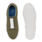 Olive colour Men's casual slip-on sneakers