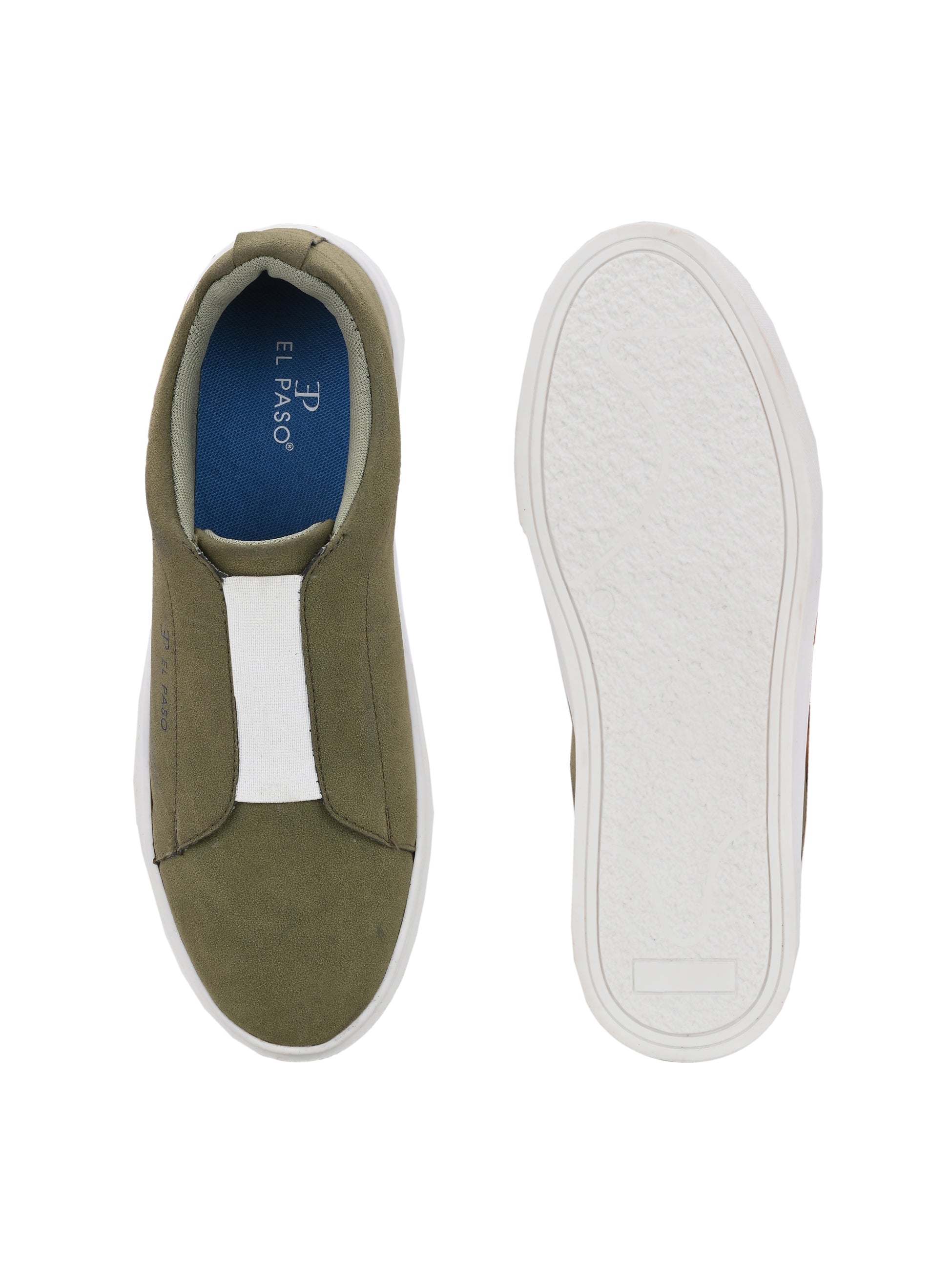 Olive colour Men's casual slip-on sneakers