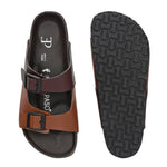 Elegant Sandstone Leather Slip-On Sandal - El Paso Fashion