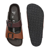 Elegant Sandstone Leather Slip-On Sandal - El Paso Fashion