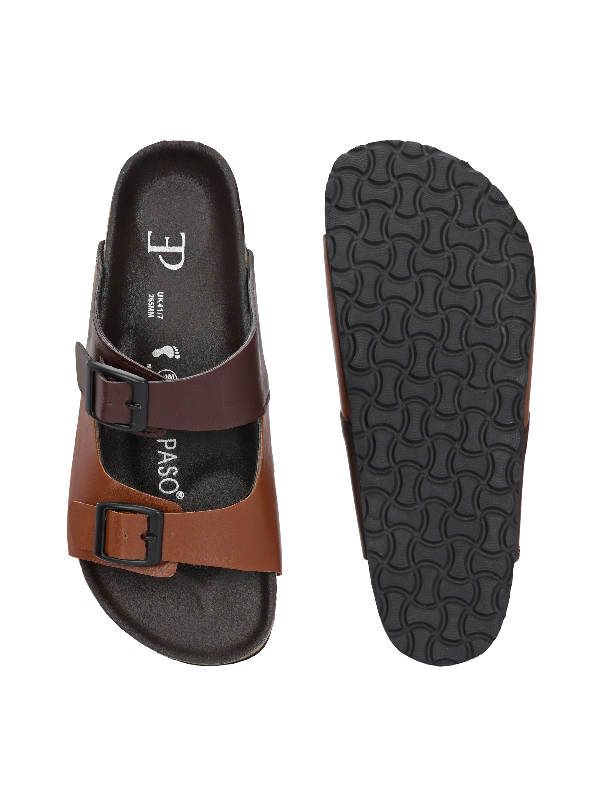 Elegant Sandstone Leather Slip-On Sandal - El Paso Fashion