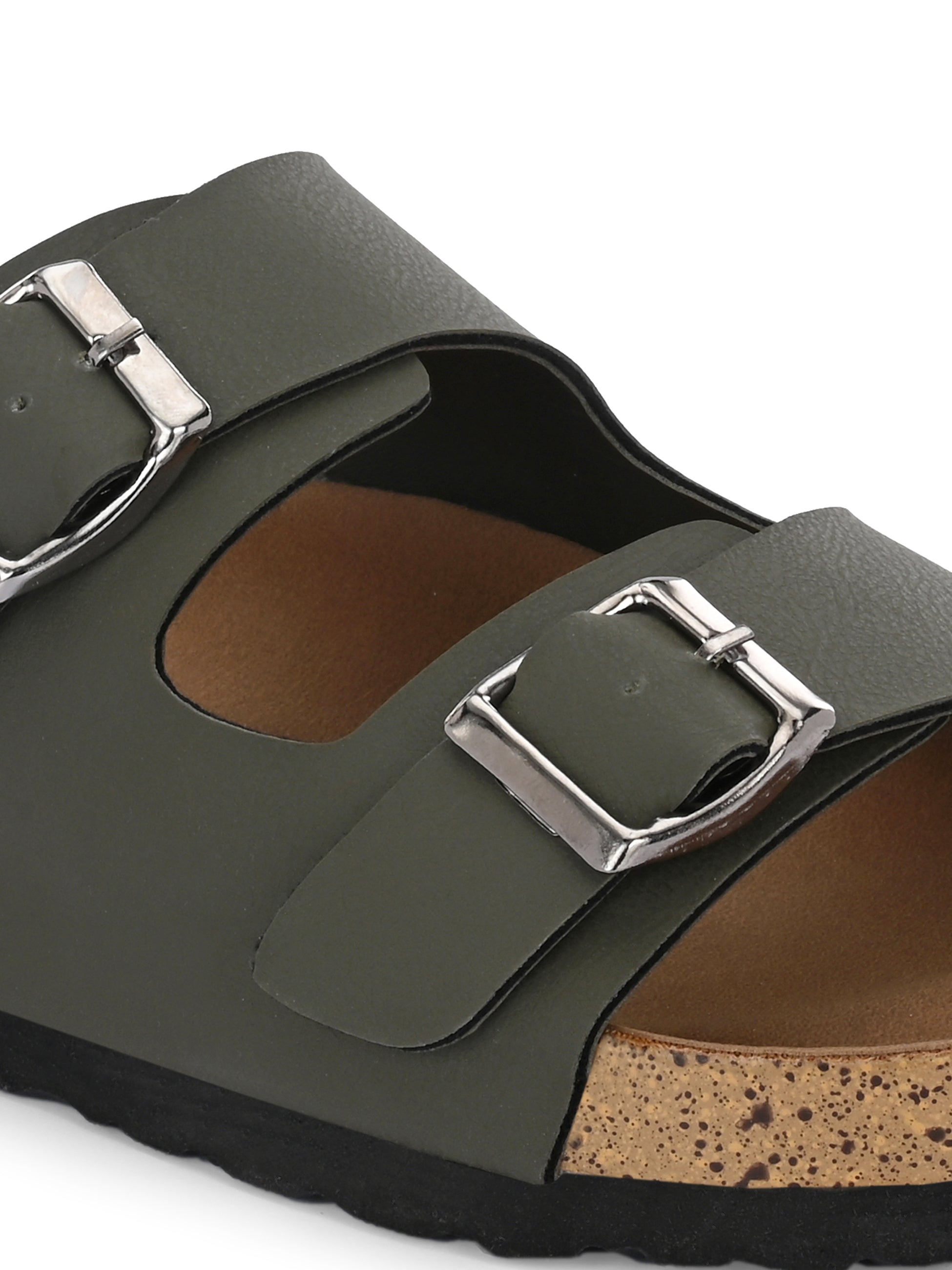 Women's casual flat heel buckle strap sandal