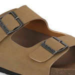 Men's casual flat heel buckle strap sandal