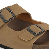 Men's casual flat heel buckle strap sandal