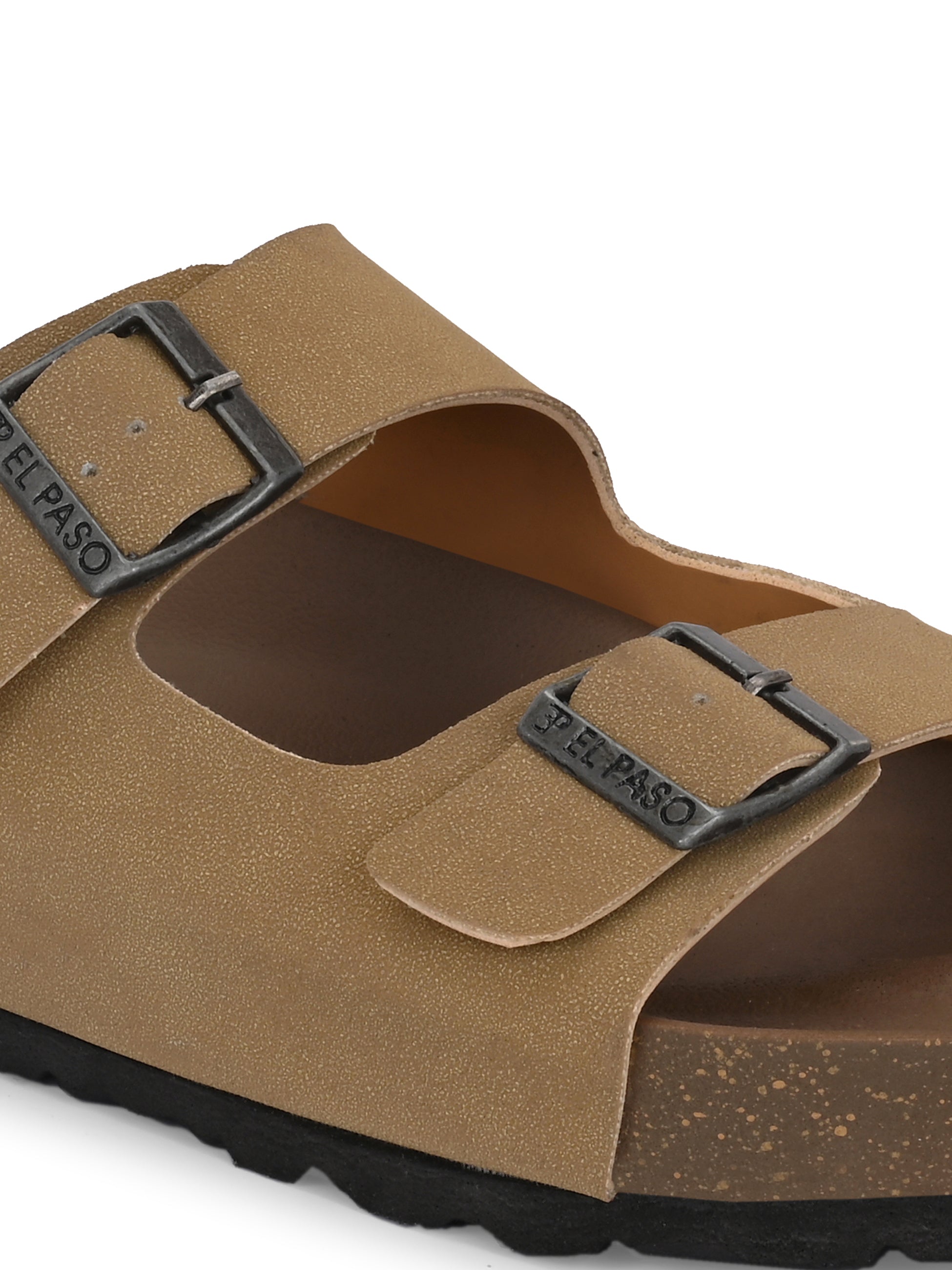 Men's casual flat heel buckle strap sandal