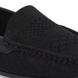 Stylish black woven loafer with textured design