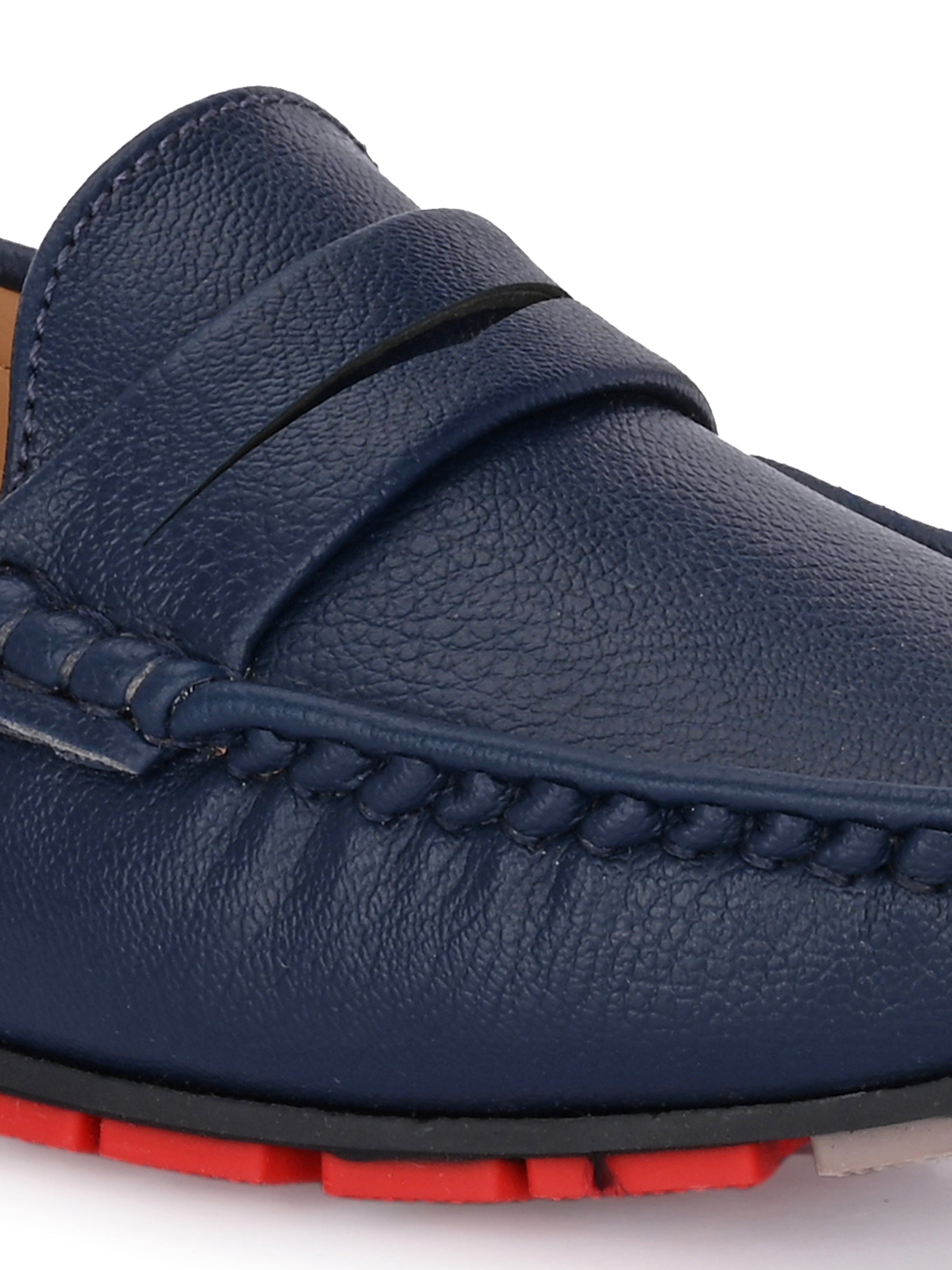 Navy Blue Slip-On Women Loafers