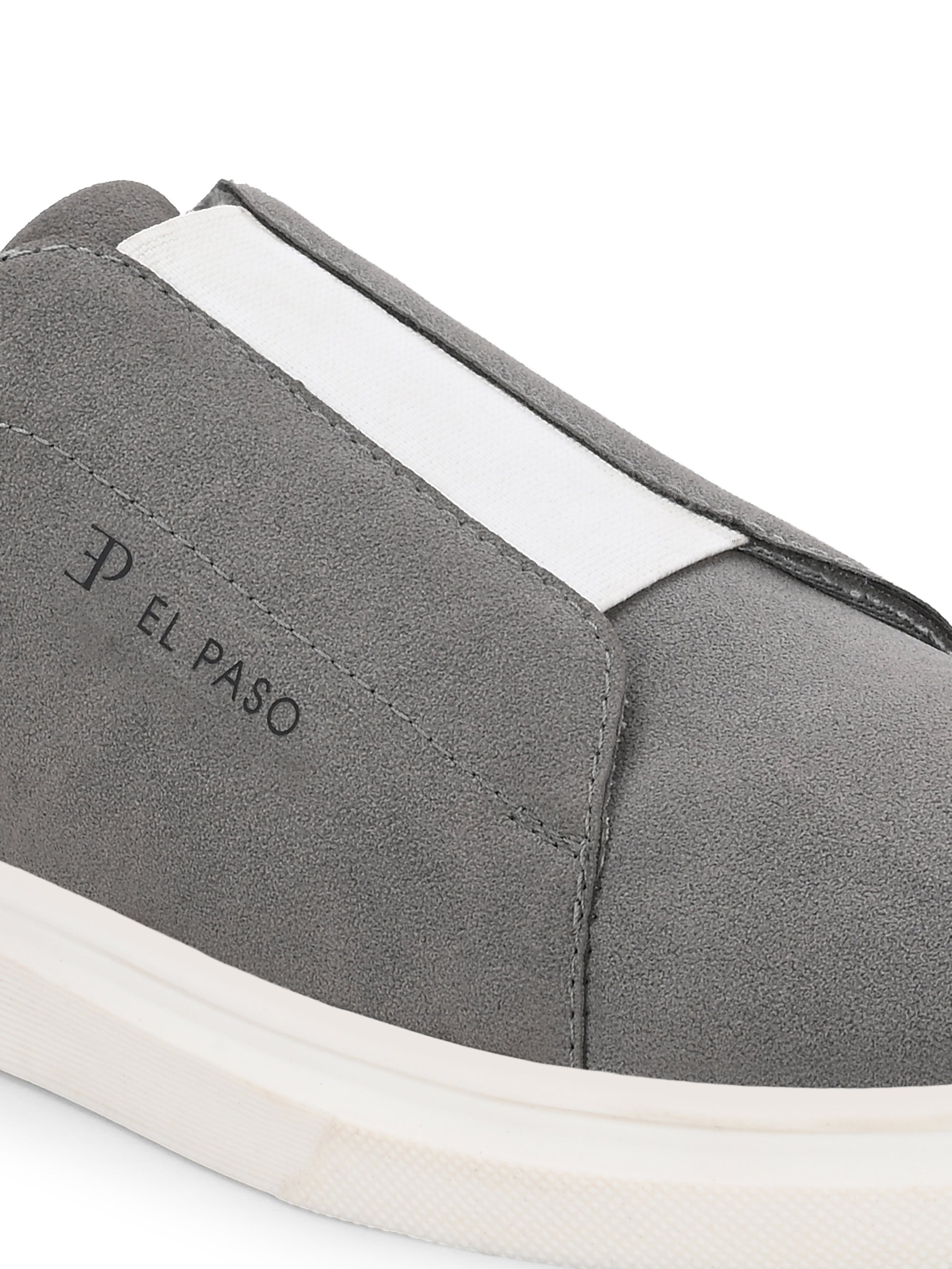 Grey colour Men's casual slip-on sneakers