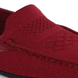 Stylish maroon woven loafer with textured design