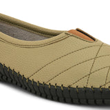  a slip-on shoe showcasing its material and design details