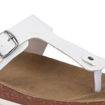 White Men's casual slip-on footbed sandal