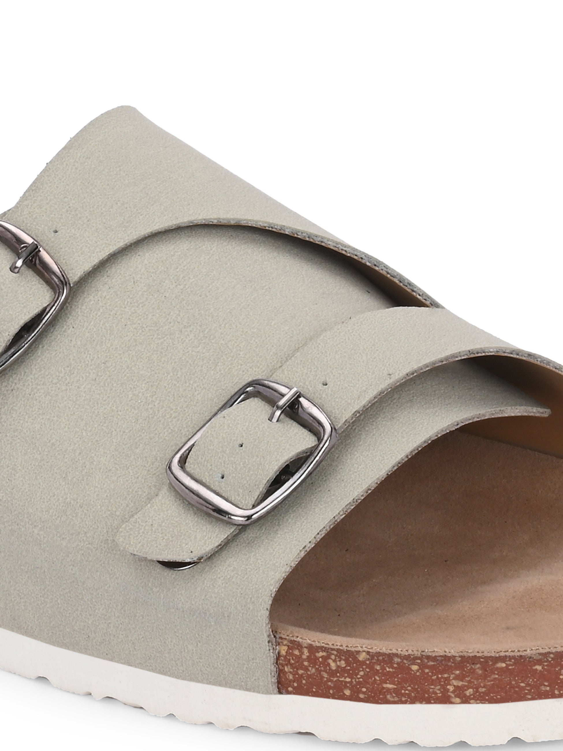 Men's casual sandals with slip-on style and buckle strap