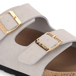 Women's casual flat heel buckle strap sandal