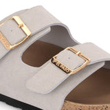 Women's casual flat heel buckle strap sandal