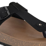 Black Men's casual slip-on closure sandal